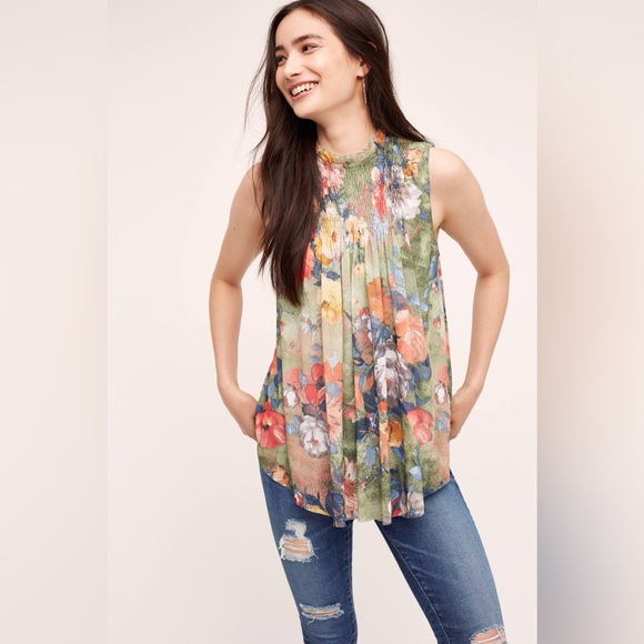 ANTHROPOLOGIE Deletta Epona Swing TOP - Picture 1 of 8